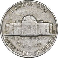 سکه 5 سنت 1959 جفرسون - VF35 - آمریکا