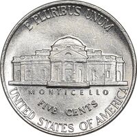 سکه 5 سنت 1993D جفرسون - MS61 - آمریکا