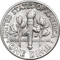 سکه 1 دایم 1987D روزولت - AU55 - آمریکا