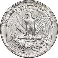 سکه کوارتر دلار 1988D واشنگتن - AU58 - آمریکا