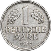 سکه 1 مارک 1950G جمهوری فدرال - EF45 - آلمان