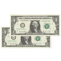 اسکناس 1 دلار 2021 جمهوری فدرال - G (شیکاگو) - جفت - UNC64 - آمریکا