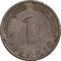 سکه 1 فینیگ 1970G جمهوری فدرال - EF45 - آلمان