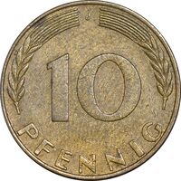 سکه 10 فینیگ 1969J جمهوری فدرال - EF45 - آلمان