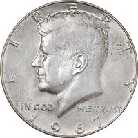 سکه نیم دلار 1967 کندی - MS63 - آمریکا