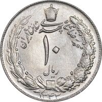 سکه 10 ریال 1343 - ضخیم - MS64 - محمد رضا شاه
