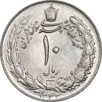 سکه 10 ریال 1343 - ضخیم - MS64 - محمد رضا شاه