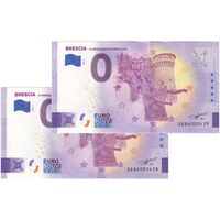 اسکناس 0 یورو 2022 - قلعه و الهه پیروزی بالدار در برشا - جفت - UNC64 - ایتالیا