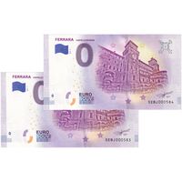 اسکناس 0 یورو 2019 - قلعه استنسه در فرارا - جفت - UNC64 - ایتالیا