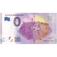 اسکناس 0 یورو 2020 - چیویتا دی بنیورجو - تک - UNC64 - ایتالیا