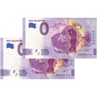 اسکناس 0 یورو 2021 - روز ولنتاین مبارک - جفت - UNC64 - ایتالیا