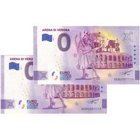 اسکناس 0 یورو 2021 - آمفی تئاتر ورونا - جفت - UNC64 - ایتالیا