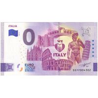 اسکناس 0 یورو 2024 - ما ایتالیا را دوست داریم - تک - UNC64 - ایتالیا