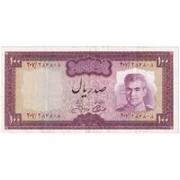 اسکناس 100 ریال (آموزگار - جهانشاهی) - تک - EF40 - محمد رضا شاه