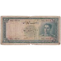 اسکناس 200 ریال سری سوم - تک - F12 - محمد رضا شاه