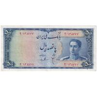 اسکناس 500 ریال سری سوم - تک - VF35 - محمد رضا شاه
