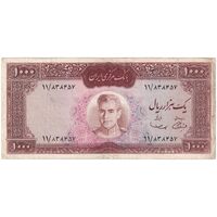 اسکناس 1000 ریال (آموزگار - سمیعی) نوشته قرمز - تک - VF35 - محمد رضا شاه