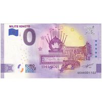 اسکناس 0 یورو 2022 - آرامگاه سرباز گمنام  - تک - UNC63 - ایتالیا