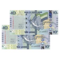 اسکناس 10 لئون 2022 جمهوری دوم - جفت - UNC63 - سیرالئون