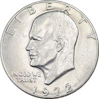 سکه یک دلار 1972 آیزنهاور - AU50 - آمریکا