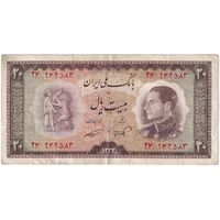 اسکناس 20 ریال 1333 - تک - VF35 - محمد رضا شاه
