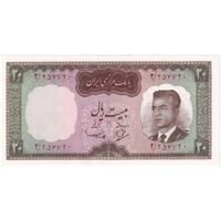 اسکناس 20 ریال (بهنیا - سمیعی) - تک - UNC63 - محمد رضا شاه