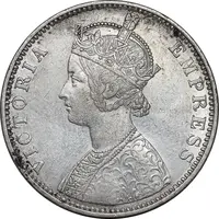 سکه 1 روپیه 1900 ویکتوریا - AU55 - هند