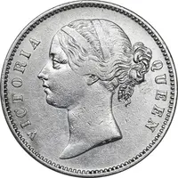 سکه 1 روپیه 1840 ویکتوریا - EF - cleaned - هند