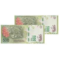 اسکناس 500 پزو بدون تاریخ (2020-2022) جمهوری فدرال - MAP, SM - جفت - UNC63 - آرژانتین