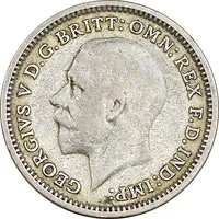 سکه 3 پنس 1933 جرج پنجم - EF40 - انگلستان