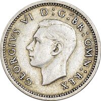 سکه 3 پنس 1941 جرج ششم - AU50 - انگلستان