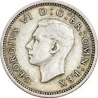 سکه 3 پنس 1941 جرج ششم - AU50 - انگلستان