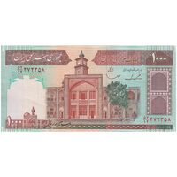 اسکناس 1000 ریال (ایروانی - قاسمی) فیلیگران بدون خط یقه - تک - AU58 - جمهوری اسلامی