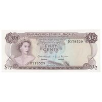 اسکناس 50 سنت 1968 الیزابت دوم - تک - UNC65 - باهاما