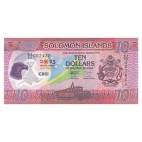 اسکناس 10 دلار 2023 چارلز سوم - هفدهم بازی‌های اقیانوس آرام در هونیارا - تک - UNC65 - جزایر سلیمان