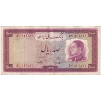 اسکناس 100 ریال 1333 - تک - VF35 - محمد رضا شاه