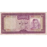 اسکناس 100 ریال (آموزگار - جهانشاهی) - تک - VF30 - محمد رضا شاه