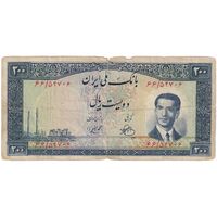 اسکناس 200 ریال 1330 - تک - F - محمد رضا شاه