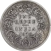 سکه 1 روپیه 1878 ویکتوریا - EF45 - هند