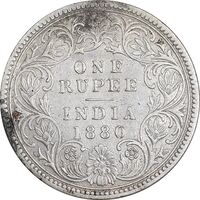 سکه 1 روپیه 1880 ویکتوریا - EF40 - هند
