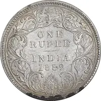 سکه 1 روپیه 1882 ویکتوریا - AU50 - هند
