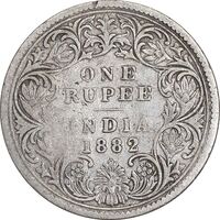 سکه 1 روپیه 1882 ویکتوریا - VF35 - هند