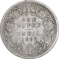 سکه 1 روپیه 1882 ویکتوریا - VF35 - هند