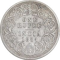 سکه 1 روپیه 1884 ویکتوریا - EF45 - هند