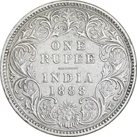 سکه 1 روپیه 1888 ویکتوریا - EF45 - هند
