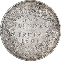 سکه 1 روپیه 1901 ویکتوریا - EF45 - هند