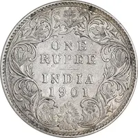 سکه 1 روپیه 1901 ویکتوریا - EF45 - هند