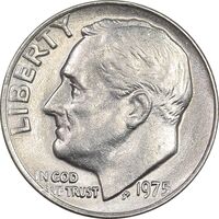 سکه 1 دایم 1975 روزولت - MS61 - آمریکا