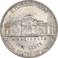 سکه 5 سنت 2002D جفرسون - AU58 - آمریکا