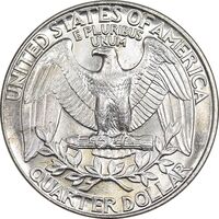 سکه کوارتر دلار 1992D واشنگتن - MS61 - آمریکا